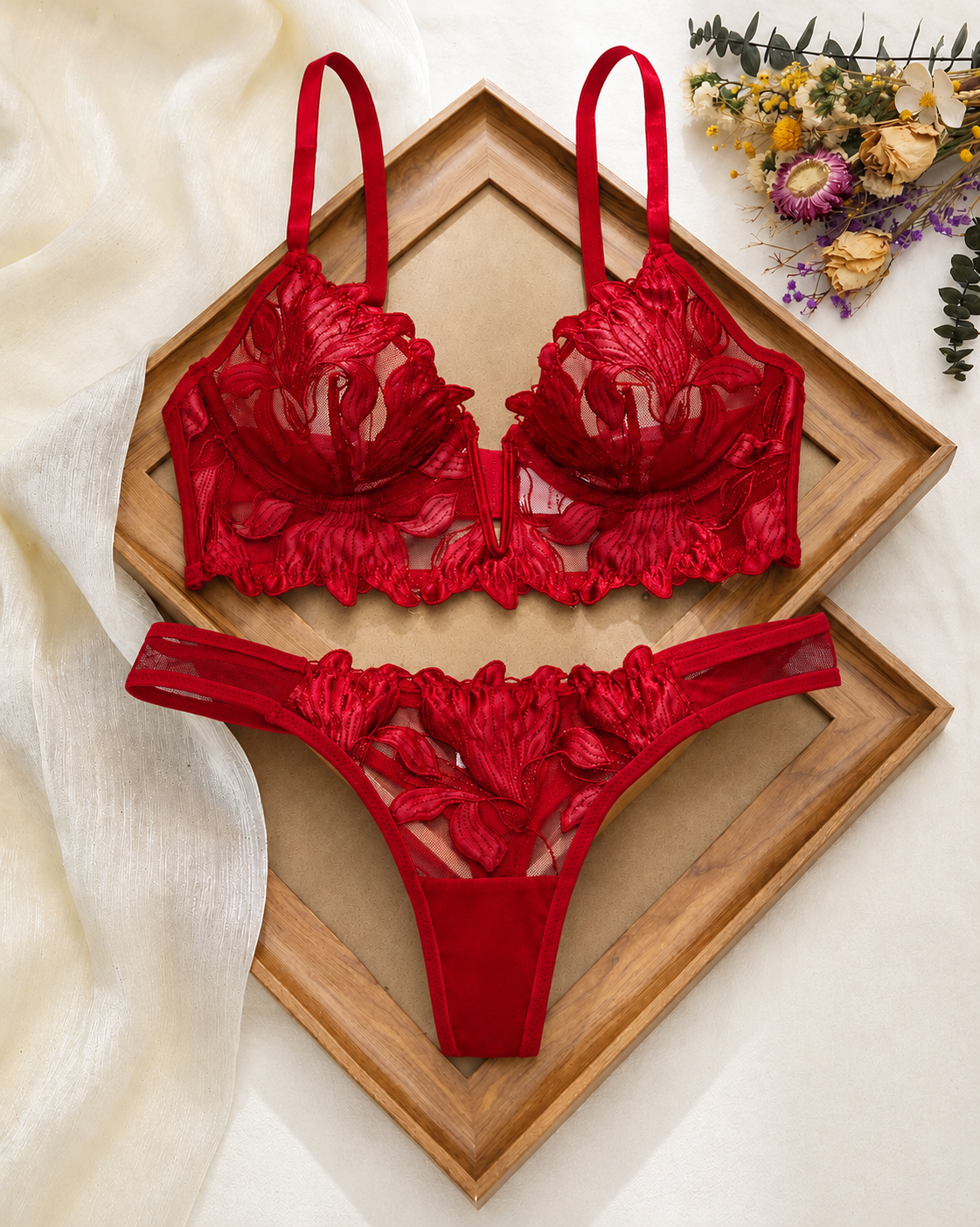Pack of 3 Luna Petal Lace Bra