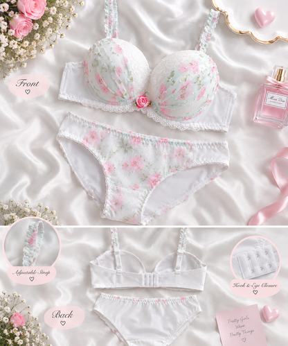 Pack of 3 Rosy Blossom Lace Bra