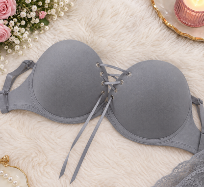Pack of 3 Seamless Lace-Up Push-Up Padded Bra