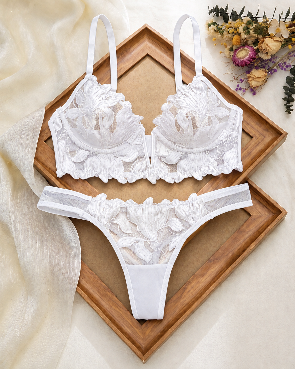 Pack of 3 Luna Petal Lace Bra