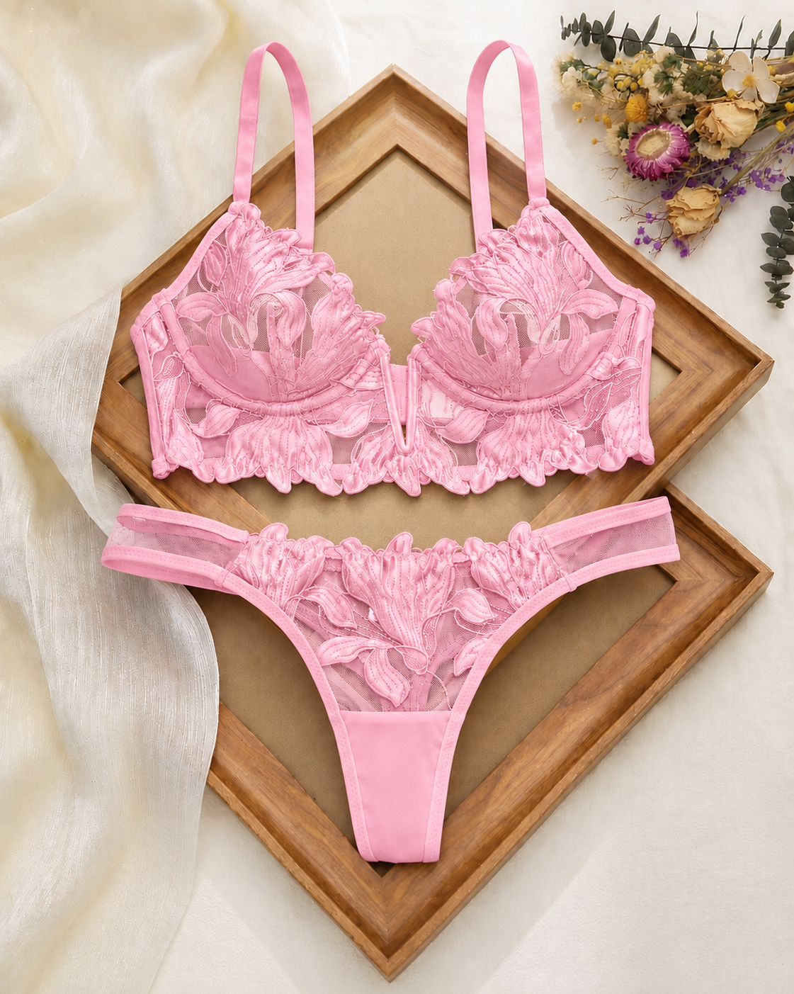 Pack of 3 Luna Petal Lace Bra