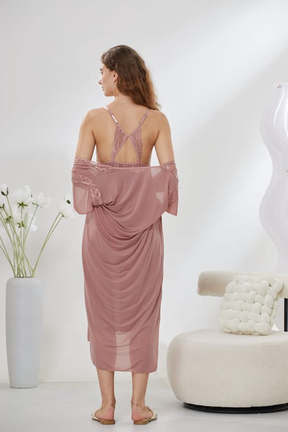 6-Piece Pure Silk Nightwear Set - Marvella Pink