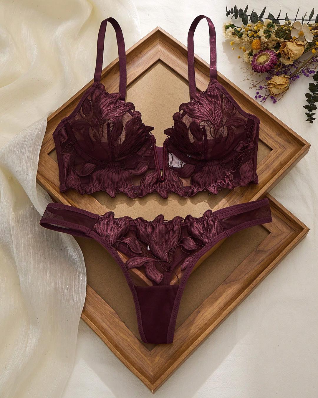 Pack of 3 Luna Petal Lace Bra