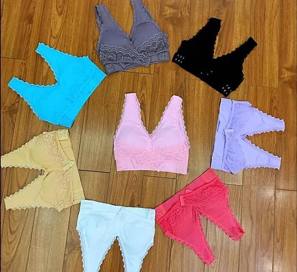 Last day 30% off - comfy corset bra front cross side buckle lace bras